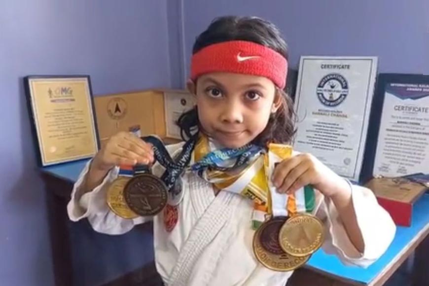 6-year-old Barnali becomes Indiaâ€™s youngest black belt holder in Shotokan Karate