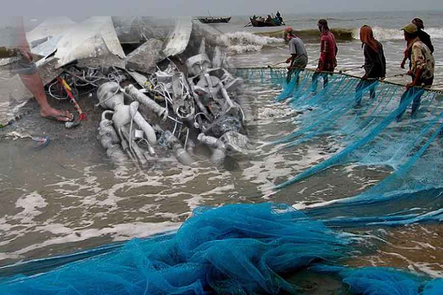 Fishermen of Digha find metal debris instead of hilsa
