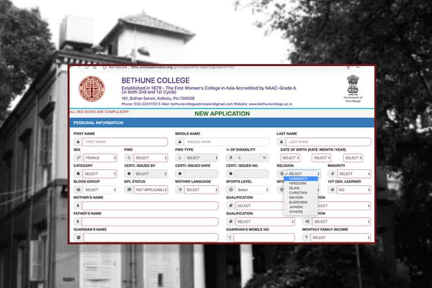 Trendsetter Bethune College, make &lsquo;Humanity&rsquo; a religion choice
